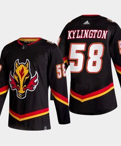 Oliver Kylington 58 Calgary Flames Alternate Black Jersey 2022-23 - Robokeg