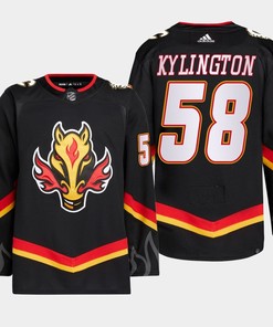 Oliver Kylington 58 Calgary Flames Black Jersey 2022-23 Blasty Alternate Primegreen - Robokeg