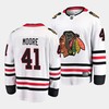 Oliver Moore #41 Chicago Blackhawks 2023 NHL Draft Away Men Jersey - White - Robokeg