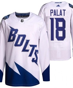 Ondrej Palat 2022 Stadium Series Lightning 18 White Primegreen Jersey Jersey - Robokeg