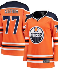 Oscar Klefblom Edmonton Oilers Fanatics Branded Womens Home Breakaway Player Jersey - Orange Nhl - Robokeg