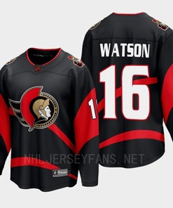 Ottawa Senators 2022 Austin Watson 16 Special Edition 2.0 Black Jersey Breakaway Player - Robokeg