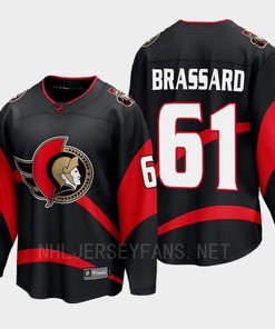 Ottawa Senators 2022 Derick Brassard 61 Special Edition 2.0 Black Jersey Breakaway Player - Robokeg