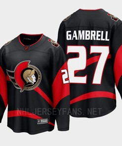 Ottawa Senators 2022 Dylan Gambrell 27 Special Edition 2.0 Black Jersey Breakaway Player - Robokeg