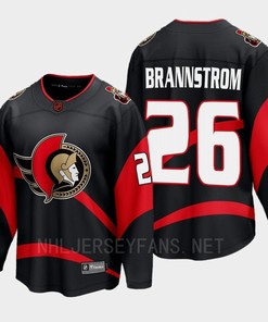 Ottawa Senators 2022 Erik Brannstrom 26 Special Edition 2.0 Black Jersey Breakaway Player - Robokeg