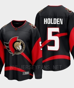 Ottawa Senators 2022 Nick Holden 5 Special Edition 2.0 Black Jersey Breakaway Player - Robokeg