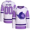 Ottawa Senators Adidas Hockey Fights Cancer Primegreen Authentic Custom Jersey - White/purple Custom Jerseys Nhl - Robokeg
