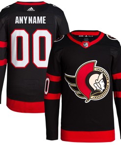 Ottawa Senators Adidas Home Primegreen Authentic Pro Custom Jersey - Black Custom Jerseys Nhl - Robokeg