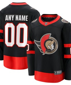 Ottawa Senators Fanatics Branded 2020/21 Home Custom Breakaway Jersey - Black Custom Jerseys Nhl - Robokeg