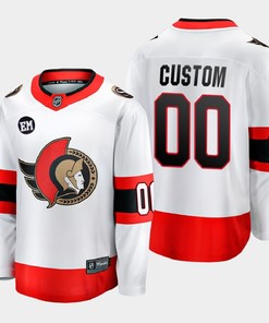 Ottawa Senators Mr. Melnyk Patch 00 Custom White Away 2022-23 Jersey Custom - Robokeg