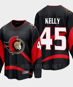 Ottawa Senators Parker Kelly 45 Special Edition 2.0 Black Jersey 2022 Breakaway Player - Robokeg