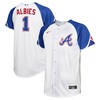 Ozzie Albies 1 Jersey, Atlanta Braves Jersey 2023 City Connect Youth Jersey - White - Robokeg