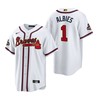 Ozzie Albies Jersey, Atlanta Braves White 2022-23 Gold Program Jersey - Robokeg