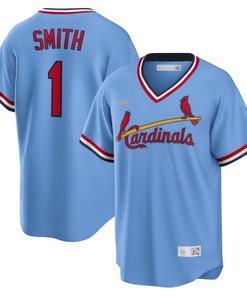 Ozzie Smith St Louis Cardinals Road Cooperstown Collection Player Jersey Light Blue Mlb - Robokeg