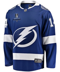 Pat Maroon 14 Tampa Bay Lightning Stanley Cup 2023 Playoffs Patch Home Breakaway Men Jersey - Blue - Robokeg