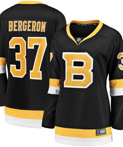 Patrice Bergeron Boston Bruins Fanatics Branded Womens Alternate Premier Breakaway Player Jersey - Black Nhl - Robokeg