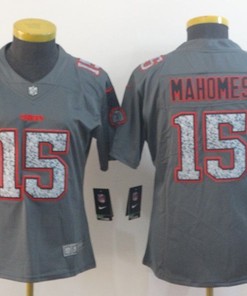 Patrick Mahomes #15 Kansas City Chiefs 2020 Nfl New Arrival Gray Womens Jersey - Robokeg