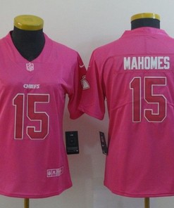 Patrick Mahomes #15 Kansas City Chiefs 2020 Nfl Pink Womens Jersey Jersey - Robokeg