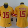 Patrick Mahomes Ii #15 Kansas City Chiefs 2020 Nfl Yellow Womens Jersey Jersey - Robokeg
