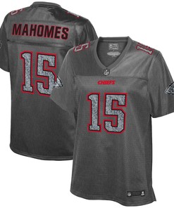 Patrick Mahomes Kansas City Chiefs Nfl Pro Line Womens Static Fashion Jersey - Heather Charcoal - Robokeg