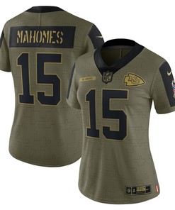 Patrick Mahomes Kansas City Chiefs Womens 2021 Salute To Service Limited Player Jersey - Olive Nfl - Robokeg