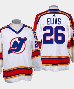 Patrik Elias 26 New Jersey Devils 2022-23 Reverse Retro 2.0 White Jersey - Robokeg