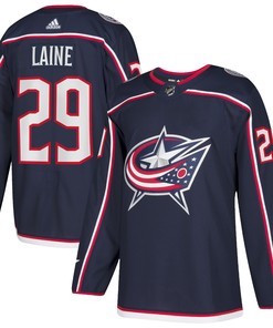 Patrik Laine Columbus Blue Jackets Adidas Home Authentic Player Jersey - Navy Nhl - Robokeg