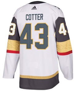 Paul Cotter 43 Vegas Golden Knights Stanley Cup 2023 Final Patch Away Breakaway Men Jersey - White - Robokeg
