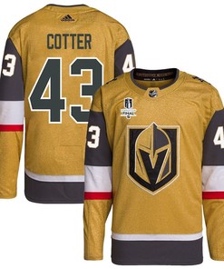Paul Cotter 43 Vegas Golden Knights Stanley Cup 2023 Final Patch Home Breakaway Men Jersey - Gold - Robokeg