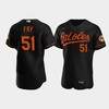 Paul Fry 51 Baltimore Orioles Black Alternate Jersey - Robokeg