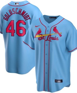 Paul Goldschmidt 46 St. Louis Cardinals Alternate Men Jersey - Light Blue - Robokeg