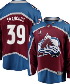 Pavel Francouz 39 Colorado Avalanche Stanley Cup 2023 Playoffs Patch Home Breakaway Men Jersey - Burgundy - Robokeg