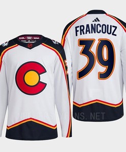Pavel Francouz 39 Reverse Retro 2.0 2022 Colorado Avalanche White Jersey Primegreen - Robokeg