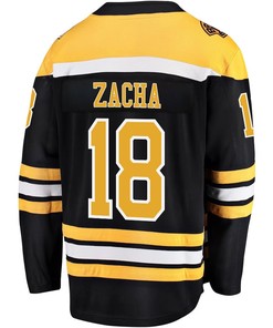 Pavel Zacha 18 Boston Bruins Stanley Cup 2023 Playoffs Patch Home Breakaway Men Jersey - Black - Robokeg