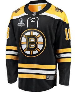 Pavel Zacha 18 Boston Bruins Stanley Cup 2023 Playoffs Patch Home Breakaway Men Jersey - Black - Robokeg