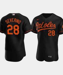 Pedro Severino 28 Baltimore Orioles Black Alternate Jersey - Robokeg