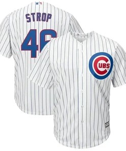 Pedro Strop Chicago Cubs Home Cool Base Player Jersey - White - Robokeg