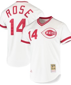 Pete Rose Cincinnati Reds Mitchell & Ness Cooperstown Collection Authentic Jersey - White Mlb - Robokeg