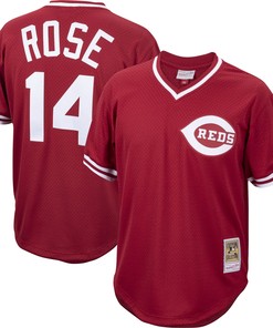 Pete Rose Cincinnati Reds Mitchell & Ness Cooperstown Collection Mesh Batting Practice Jersey - Red Mlb - Robokeg