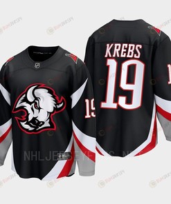 Peyton Krebs 19 Buffalo Sabres 2022-23 Goathead Third Premier Breakaway Player Black Jersey - Robokeg
