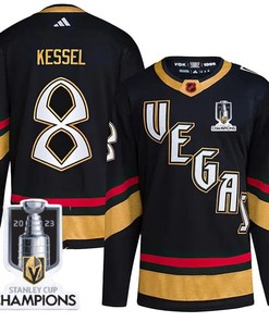 Phil Kessel 8 Vegas Golden Knights 2023 Stanley Cup Champions Patch Special Edition 2.0 Breakaway Jersey - Black - Robokeg