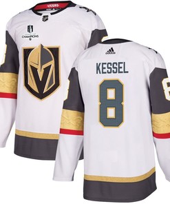 Phil Kessel 8 Vegas Golden Knights Stanley Cup 2023 Champions Patch Away Breakaway Men Jersey - White - Robokeg