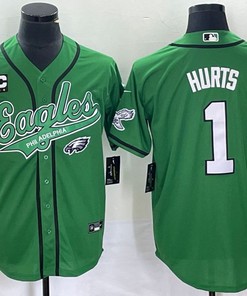 Philadelphia Eagles #1 Jalen Hurts Jersey - Green - Robokeg