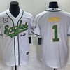 Philadelphia Eagles #1 Jalen Hurts Jersey - White - Robokeg