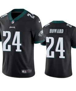 Philadelphia Eagles #24 Jordan Howard Black Vapor Untouchable Limited Jersey - Mens - Robokeg