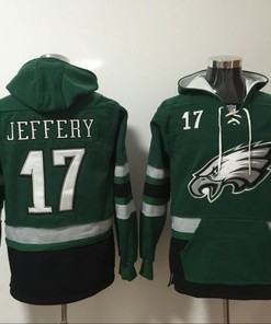Philadelphia Eagles Alshon Jeffery #17 Nfl 2020 Dark Green Hoodie Jersey - Robokeg