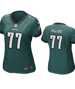 Philadelphia Eagles Andre Dillard 2019 Nfl Draft Green Game Womens Jersey - Robokeg