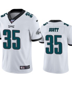 Philadelphia Eagles Boston Scott White 100th Season Vapor Limited Jersey - Robokeg