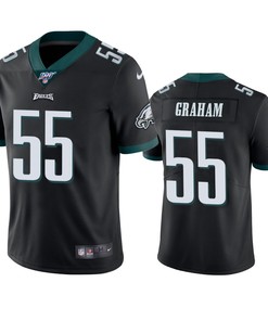 Philadelphia Eagles Brandon Graham Black 100th Season Vapor Limited Jersey - Robokeg
