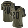 Philadelphia Eagles Brian Dawkins 20 Nfl Olive 2021 Salute To Service Retired Player Men Jersey For Eagles Fans - Robokeg
